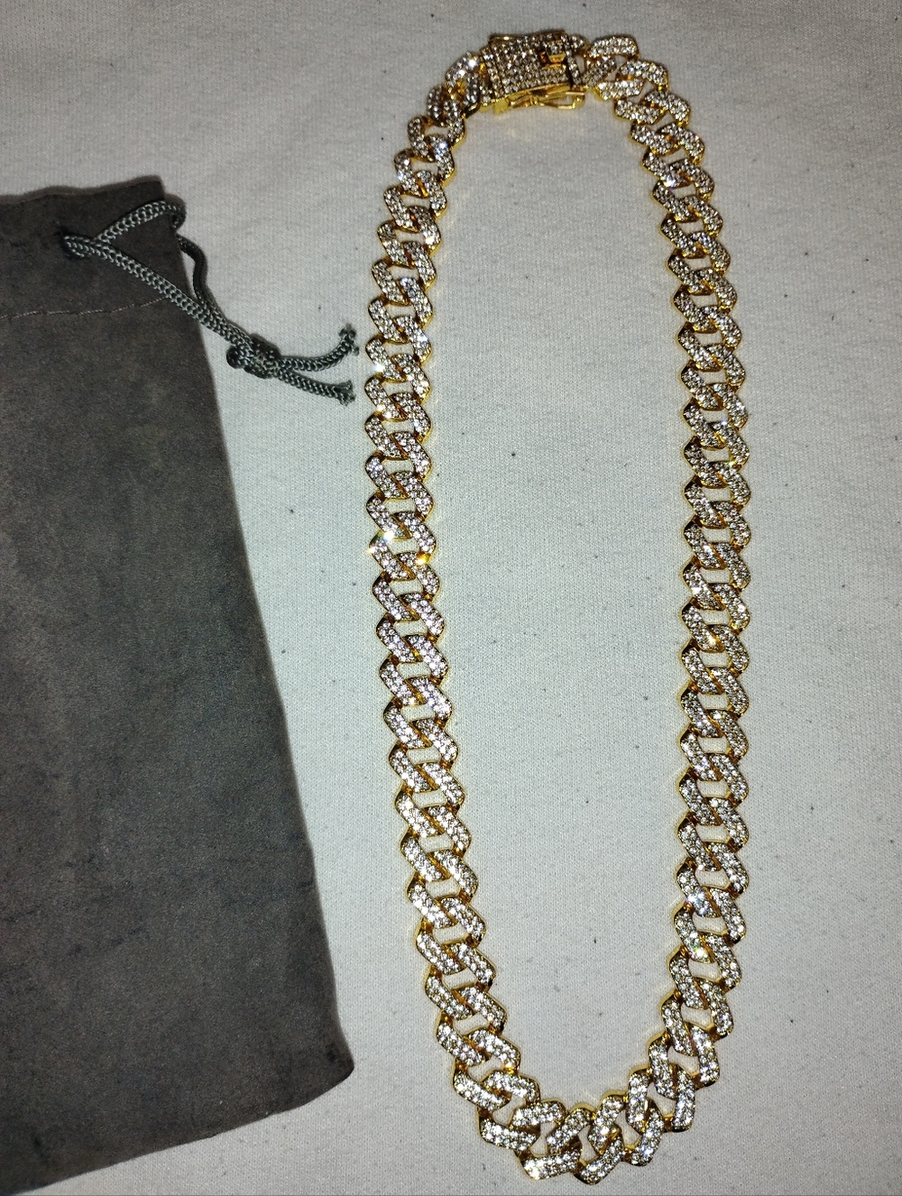 Miami Cuban Curb Link Diamond Cut 20" Brand New Comes With Box